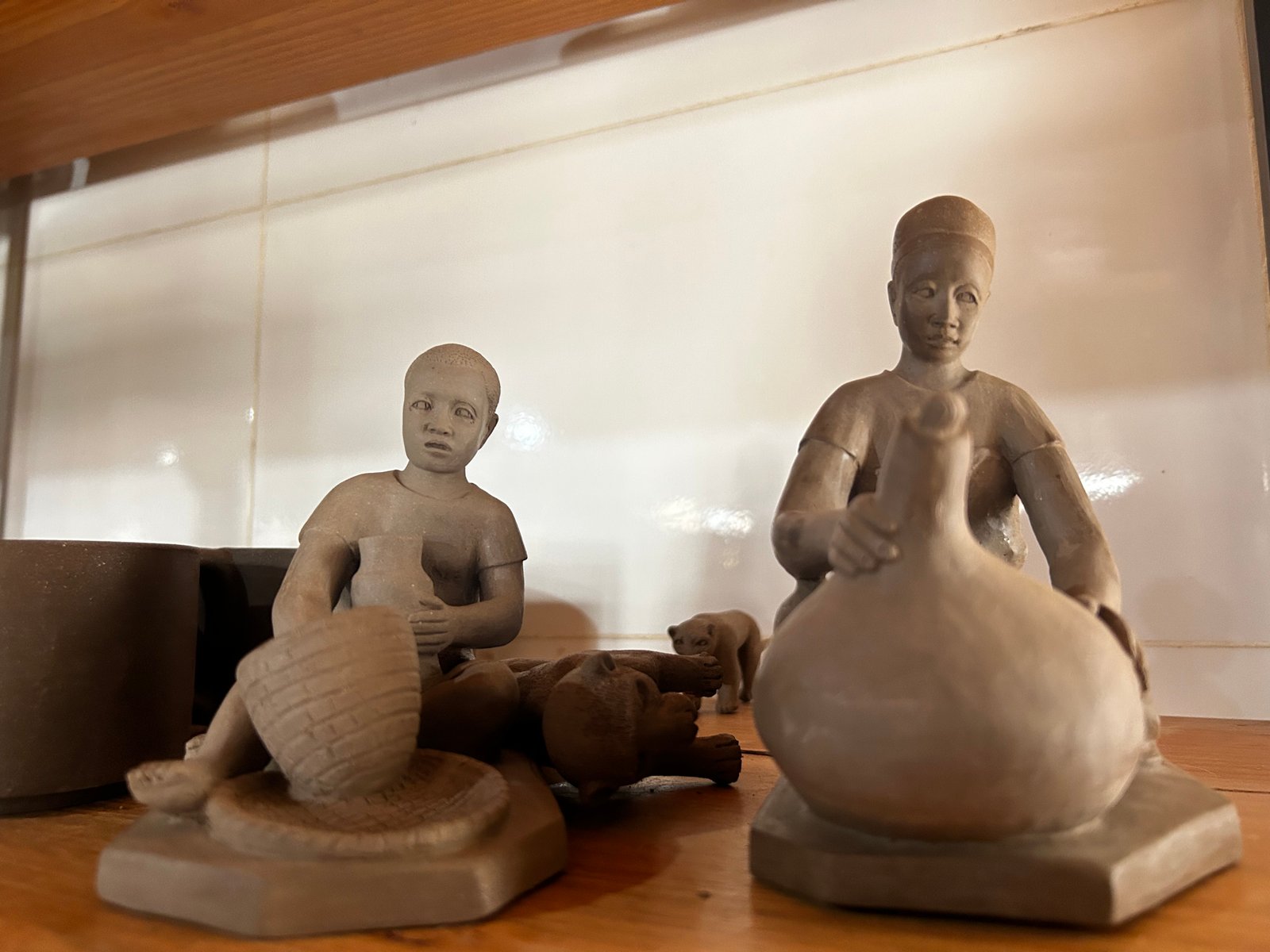 Handcrafted pottery pieces